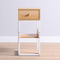 Danube Home Natural Ringgo MDF 3-Tier Display Stand W/Drawer (28 x 28 x 80 cm)