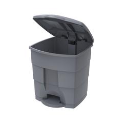 Cosmoplast Plastic Step-on Waste Bin W/Pedal (30 L, Dark Grey)