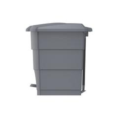 Cosmoplast Plastic Step-on Waste Bin W/Pedal (30 L, Dark Grey)