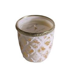 Danube Home Luminara Glass Candle Jar (170 g, 9 x 9 cm, Blossoming Flower)