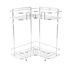 Royalford Stainless Steel 2-Tier Corner Rack (27 x 27 x 35 cm)