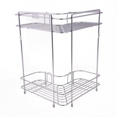 Royalford Stainless Steel 2-Tier Corner Rack (27 x 27 x 35 cm)