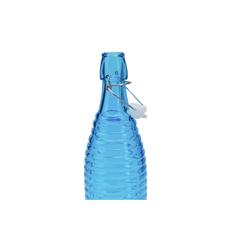 Pan Emirates Spiral Glass Bottle (1 L, Light Blue)