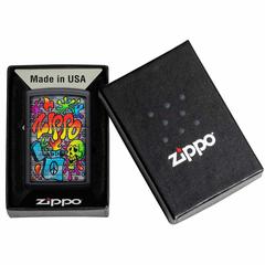 Zippo Street Art Design Windproof Lighter, 49605 (Black Matte)