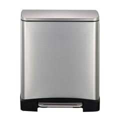 EKO Stainless Steel E-Cube Step Trash Bin W/Pedal (12 L)