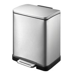 EKO Stainless Steel E-Cube Step Trash Bin W/Pedal (12 L)