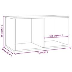 vidaXL Engineered Wood Vinyl Storage Box (71 x 34 x 36 cm, Sonoma Oak)