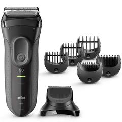 Braun Series 3, 3-in-1 Shave & Style Electric Shaver W/Precision Trimmer & 5 Comb Attachments, 3000BT