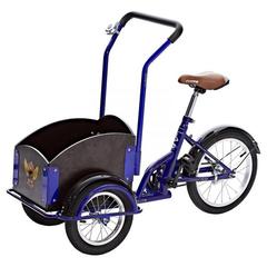 Myts Cargo Tricycle W/Wooden Front Basket (Blue)