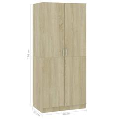 دولاب ملابس خشب هندسي سونوما بلوط 80x52x180 سم فيدا إكس إل