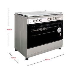 Nobel Freestanding 6-Burner Gas & Electric Cooker, NGC9622 (90 x 60 cm)