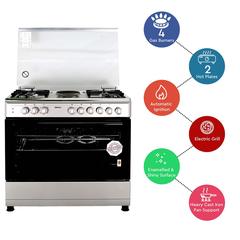 Nobel Freestanding 6-Burner Gas & Electric Cooker, NGC9622 (90 x 60 cm)