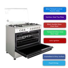 Nobel Freestanding 6-Burner Gas & Electric Cooker, NGC9622 (90 x 60 cm)