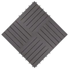 vidaXL Decking Tiles 30 pcs Grey Wash (30 x 30 cm) Solid Acacia Wood
