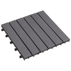 vidaXL Decking Tiles 30 pcs Grey Wash (30 x 30 cm) Solid Acacia Wood