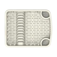 Cosmoplast Large Plastic Dish Rack W/Drainer (Off White)