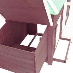 vidaXL Firwood Chicken Coop W/Nest Box (190 x 72 x 102 cm, Mocha)