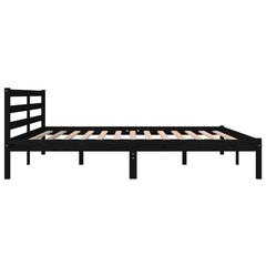 vidaXL Bed Frame Solid Wood Pine 6FT Super King (180 x 200 cm, Black)