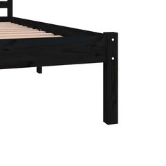 vidaXL Bed Frame Solid Wood Pine 6FT Super King (180 x 200 cm, Black)