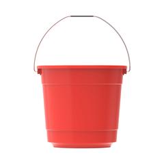 Cosmoplast EX Round Plastic Bucket W/Steel Handle (3 L, Red)