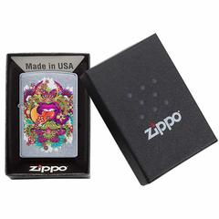 Zippo Psychedelic Lip Design Windproof Pocket Lighter, 49110 207 (Street Chrome)