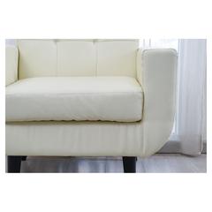 Portman Single-Seater PU & Wood Sofa Pan Emirates
