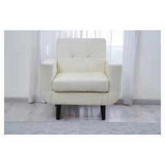 Portman Single-Seater PU & Wood Sofa Pan Emirates