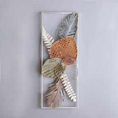 Danube Home Alayna Metal Palm & Taro Leaves Abstract Botanical Wall Art (28.6 x 5.7 x 74.3 cm)