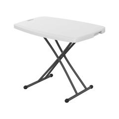 Cosmoplast Plastic Adjustable Folding Table W/Steel Legs (White, 77 x 50 x 74 cm)
