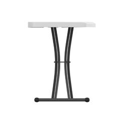 Cosmoplast Plastic Adjustable Folding Table W/Steel Legs (White, 77 x 50 x 74 cm)