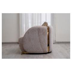 Crispo Single-Seater Fabric & Wood Sofa Pan Emirates