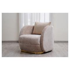 Crispo Single-Seater Fabric & Wood Sofa Pan Emirates