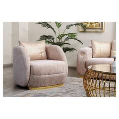 Crispo Single-Seater Fabric & Wood Sofa Pan Emirates