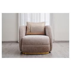 Crispo Single-Seater Fabric & Wood Sofa Pan Emirates