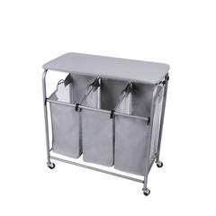 Pan Emirates Cosmo Metal Ironing Board W/3 Laundry Hamper (80 x 40 x 88 cm)