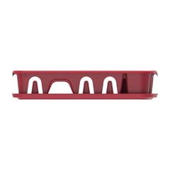Cosmoplast Large Plastic Dish Rack W/Drainer (Dark Red)