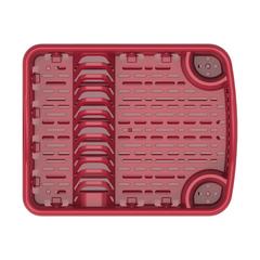 Cosmoplast Large Plastic Dish Rack W/Drainer (Dark Red)