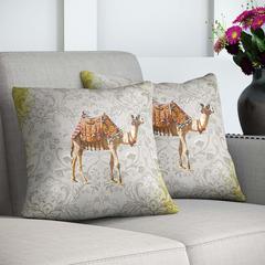 Danube Home Dreamz Polyester Filled Cushion (43 x 43 cm, Camel)