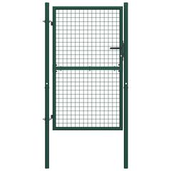 vidaXL Steel Fence Gate (100 x 175 cm, Green)