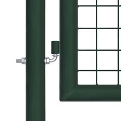 vidaXL Steel Fence Gate (100 x 175 cm, Green)