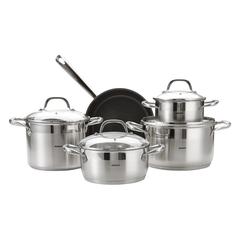 Bergner Essentials Stainless Steel Soup Pot With Tempered Glass