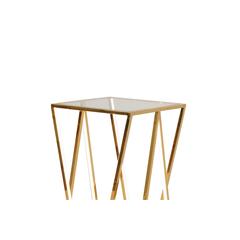 Pan Emirates Equastar End Table Large With LED Light (Gold)