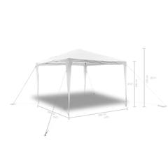 vidaXL 3 x 3m Pyramid-Roof Garden Gazebo Pavilion