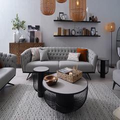 Texline 4-Seater Fabric & Metal Sofa Pan Emirates