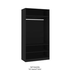vidaXL Wardrobe Black 100x50x200 cm Engineered Wood