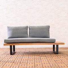 Baston 5-Seater Steel & Wood Sofa Set W/Cushions Danube Home