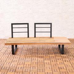 Baston 5-Seater Steel & Wood Sofa Set W/Cushions Danube Home