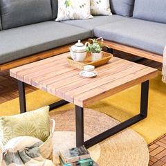 Baston 5-Seater Steel & Wood Sofa Set W/Cushions Danube Home