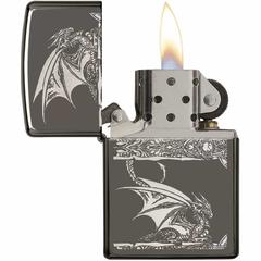 Zippo Anne Stokes Gothic Dragon Windproof Lighter, 28961 (Black Ice)