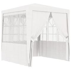 vidaXL Polyethylene & Steel Professional Party Tent W/Side Walls (250 x 250 x 240 cm, White)
